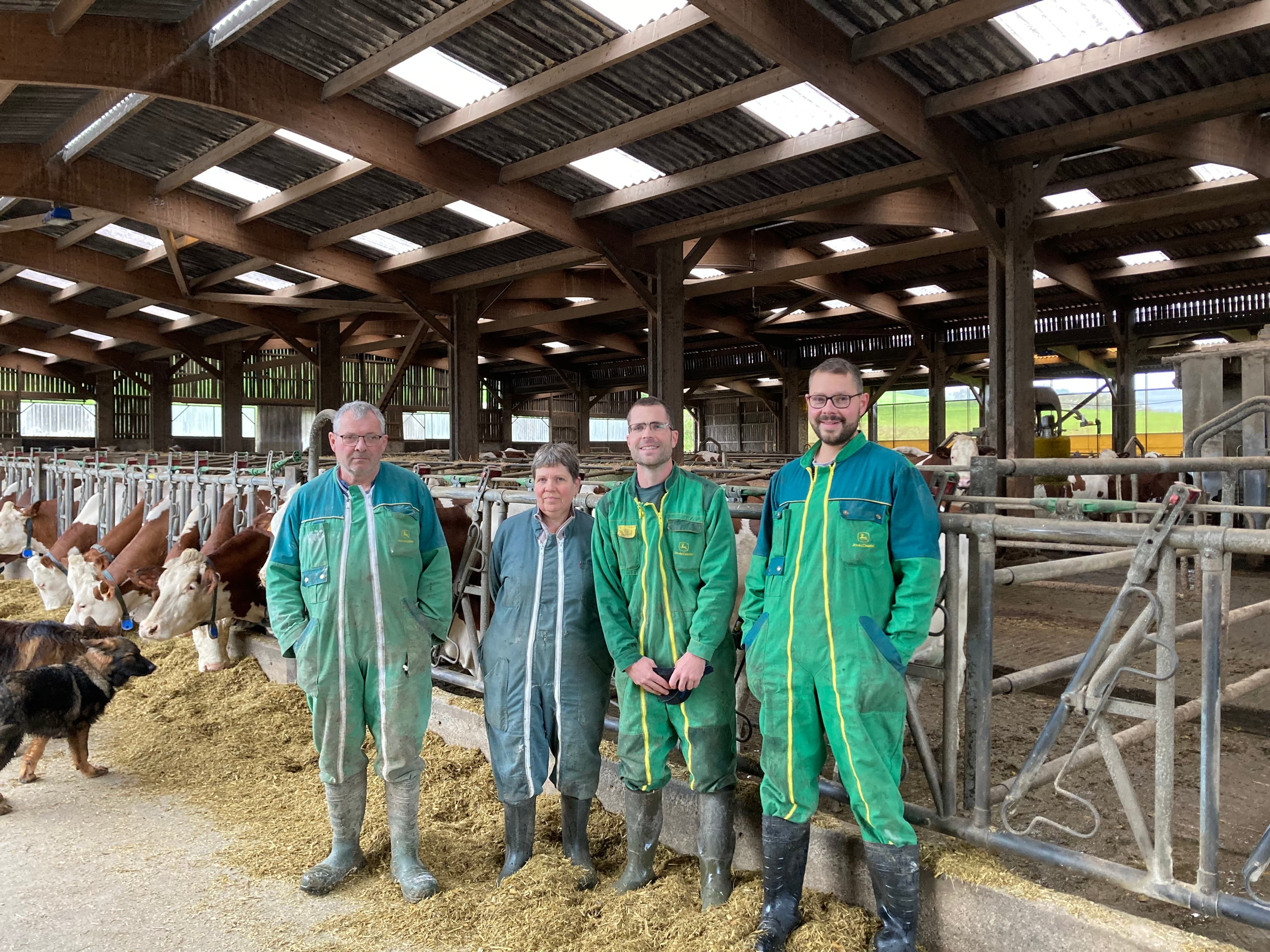 Change of feed on a dairy farm in the Haute-Marne department of France