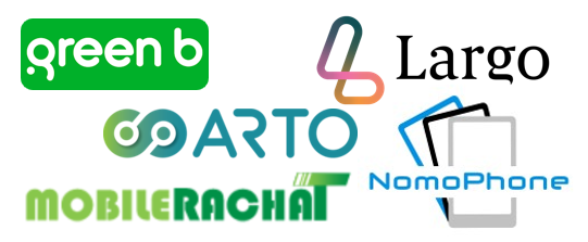 Arto, GreenB, Largo, Mobile Rachat, NomoPhone